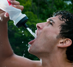 Athletes Drinking Water