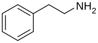Chemical structure of b-phenylethylamine Chemical structure of b-phenylethylamine